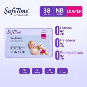 Safetime Newborn Disposable Diapers NB - Gentle Safe Guard & Soft for Newborns